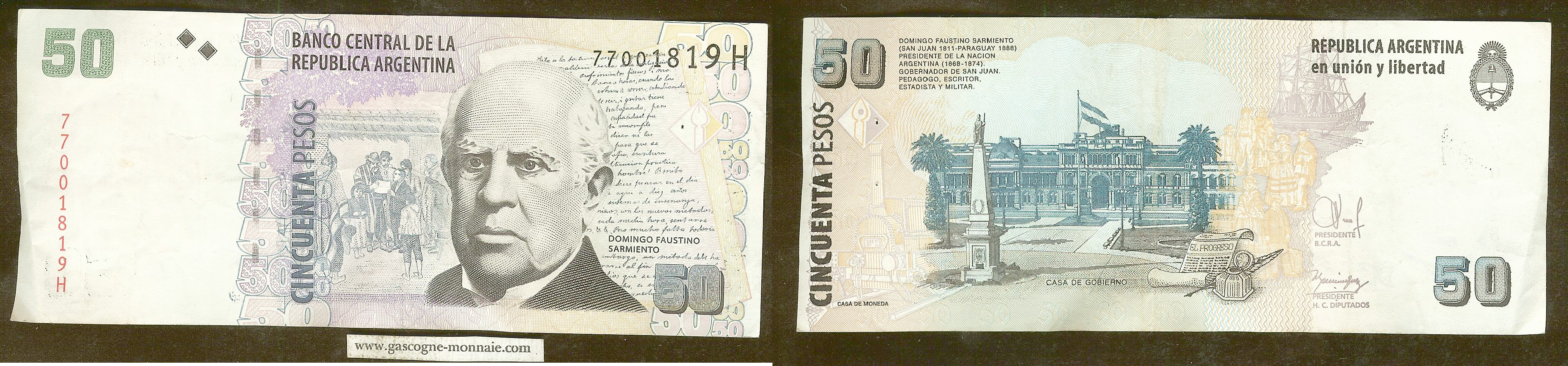 Argentina 50 pesos n.d. 1999-2003